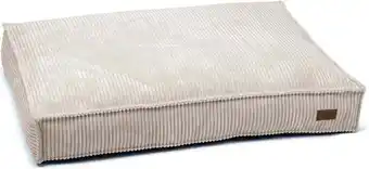 Intratuin Designed by Lotte hondenkussen Ribbed grijs 100 x 70 x 15 cm aanbieding