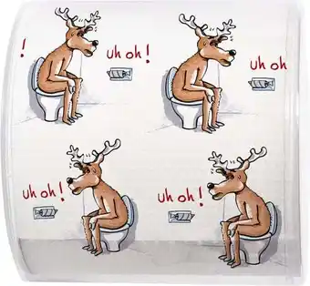 Intratuin Paper + Design toiletpapier Kerst elk uh oh! 3-laags aanbieding