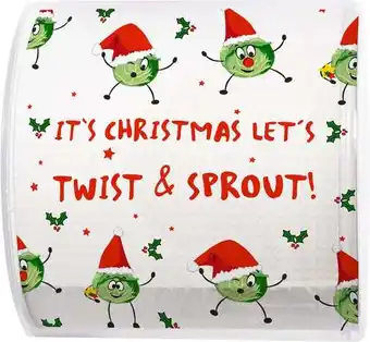 Intratuin Paper + Design toiletpapier Kerst twist and sprout 3-laags aanbieding