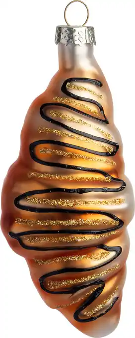 Intratuin Intratuin kerst ornament croissant bruin 5 x 3,9 x 11,5 cm aanbieding