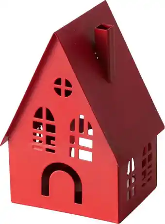 Intratuin Boltze lantaarn Dover rood 16 x 13,3 x 37,5 cm aanbieding