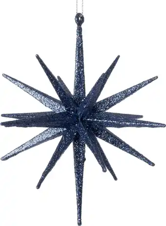 Intratuin Intratuin kerst ornament Jens ster donkerblauw D 15 H 15 cm aanbieding