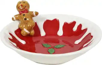 Intratuin Schaal Gingerbreadman rood D 22 H 8,5 cm aanbieding