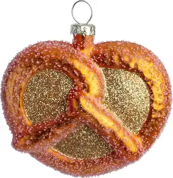 Intratuin Intratuin kerst ornament krakeling bruin 7,8 x 3,7 x 7 cm aanbieding