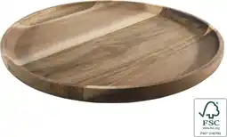 Intratuin Serveerplank Duo bruin acacia D 35 H 2 cm aanbieding