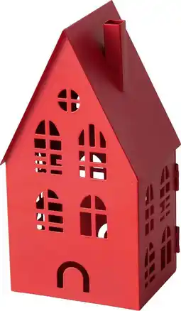 Intratuin Boltze lantaarn Dover rood 9 x 7,3 x 12,8 cm aanbieding