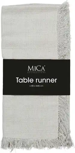 Intratuin Mica Decorations tafelloper Villia groen 180 x 45 cm aanbieding