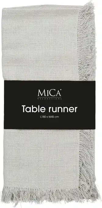 Intratuin Mica Decorations tafelloper Villia groen 180 x 45 cm aanbieding