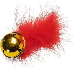 Intratuin Beeztees bel met veer rood 13 x 5 x 4 cm aanbieding