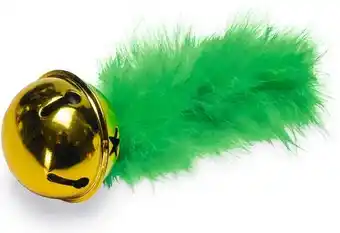 Intratuin Beeztees bel met veer groen 13 x 5 x 4 cm aanbieding