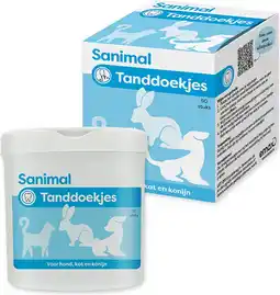 Pets Place Sanimal Tanddoekjes - Hondenverzorging - 50 stuks aanbieding