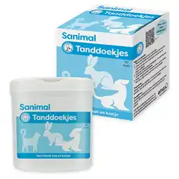 Pets Place Sanimal Tanddoekjes - Hondenverzorging - 50 stuks aanbieding