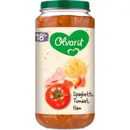 Etos Olvarit Spaghetti Tomaat Ham Babyhapje 18+ maanden 250 GR aanbieding