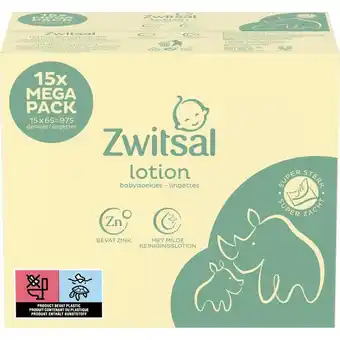 Etos Zwitsal Lotion Billendoekjes 15 x 65 Stuks aanbieding