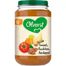 Etos Olvarit Tomaat Rundvlees Aardappel Wortel Babyhapje 6+ maanden 200 GR aanbieding