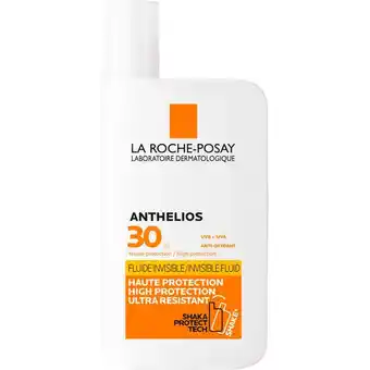 Etos La Roche-Posay Anthelios Onzichtbare Zonnefluide Gezicht SPF30 50 ML aanbieding