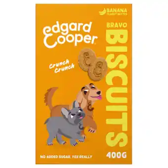 Pets Place Edgard&Cooper Biscuit - Hondensnacks - Banaan 400 g aanbieding