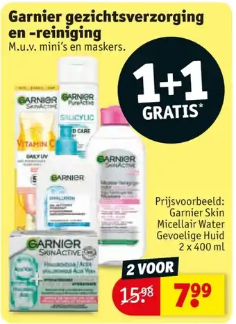 Kruidvat Garnier gezichtsverzorging en -reiniging aanbieding