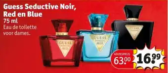 Kruidvat Guess Seductive Noir, Red en Blue aanbieding