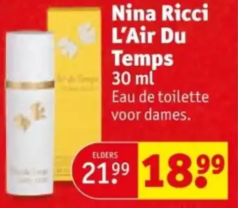 Kruidvat Nina Ricci L'Air Du Temps aanbieding