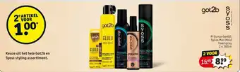 Kruidvat Keuze uit het hele Got2b en Syoss styling assortiment. aanbieding