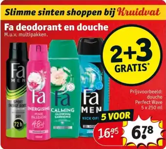 Kruidvat Fa Deodorant en Douche aanbieding