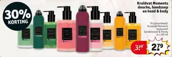 Kruidvat Kruidvat Moments douche, handzeep en hand & body aanbieding