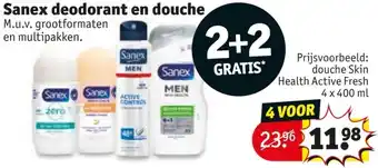 Kruidvat Sanex deodorant en douche aanbieding