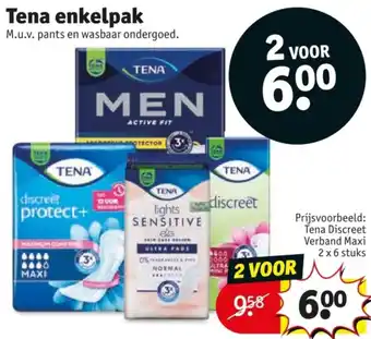 Kruidvat Tena Enkelpak aanbieding
