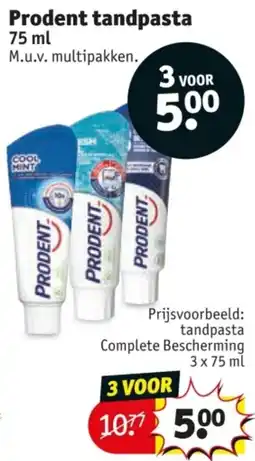 Kruidvat Prodent tandpasta aanbieding