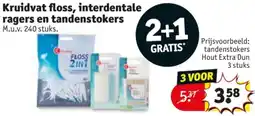 Kruidvat Kruidvat floss, interdentale ragers en tandenstokers aanbieding