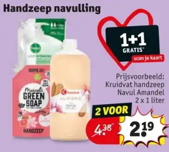 Kruidvat Handzeep navulling aanbieding