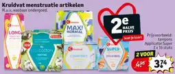 Kruidvat Kruidvat menstruatie artikelen aanbieding