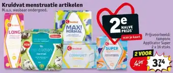 Kruidvat Kruidvat menstruatie artikelen aanbieding