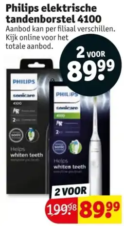 Kruidvat Philips elektrische tandenborstel 4100 aanbieding