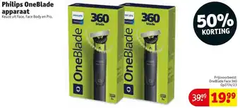 Kruidvat Philips OneBlade apparaat aanbieding