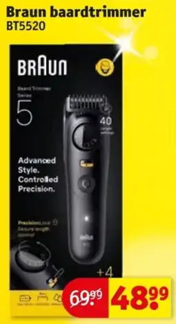Kruidvat Braun Baardtrimmer BT5520 aanbieding