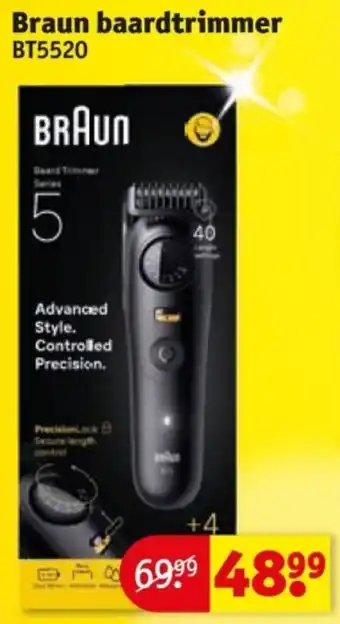 Kruidvat Braun Baardtrimmer BT5520 aanbieding