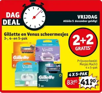 Kruidvat Gillette en Venus scheermesjes aanbieding