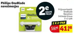 Kruidvat Philips OneBlade navulmesjes aanbieding