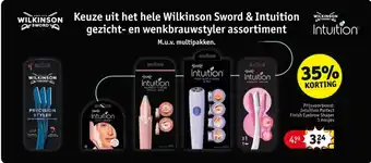Kruidvat Keuze uit het hele Wilkinson Sword & Intuition gezicht- en wenkbrauwstyler assortiment aanbieding