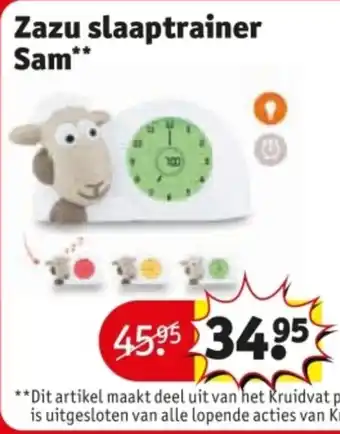 Kruidvat Zazu slaaptrainer Sam aanbieding
