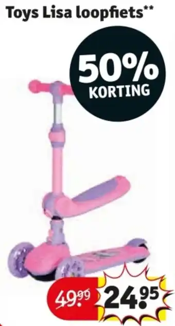 Kruidvat TToys Lisa Loopfiets** Toys kinderstepjes** Loopfiets aanbieding