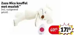 Kruidvat Zazu Nico knuffel met muziek aanbieding