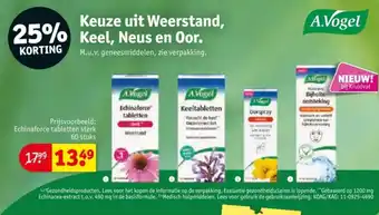 Kruidvat Keuze uit Weerstand, Keel, Neus en Oor. aanbieding