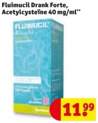 Kruidvat Fluimucil Drank Forte, Acetylcysteïne 40 mg/mL aanbieding