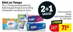 Kruidvat Edet en Tempo aanbieding