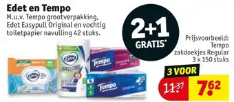 Kruidvat Edet en Tempo aanbieding