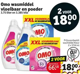 Kruidvat Omo wasmiddel vloeibaar en poeder aanbieding