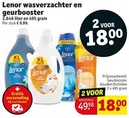 Kruidvat Lenor wasverzachter en geurbooster aanbieding